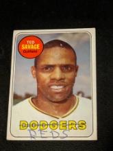 Vintage 1969 Topps #471 Ted Savage Los Angeles Dodgers Vintage Baseball Card