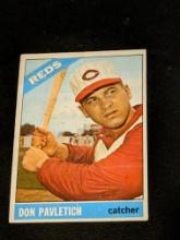 Don Pavletich 1966 Topps #196 Sports MLB Cincinnati Reds Vintage