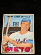 MLB 1967 TOPPS BASEBALL #23 LARRY ELLIOT NEW YORK METS