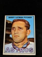 Vintage 1967 Topps Baseball Barry Latman #28 Houston Astros Vintage MLB Card