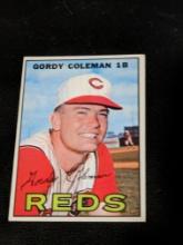 1967 Topps #61 Gordy Coleman Cincinnati Reds MLB Vintage Baseball Card