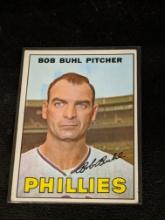 1967 Topps Baseball Bob Buhl #68 Philadelphia Phillies Vintage MLB Card