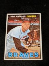 1967 Topps #101 Ken Johnson Atlanta Braves MLB Vintage Baseball Card