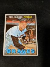 Topps 1967 #101 Ken Johnson Atlanta Braves MLB Vintage Baseball Card