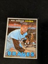 Vintage Topps 1967 #101 Ken Johnson Atlanta Braves MLB Vintage Baseball Card