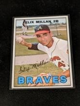 RC 1967 Topps Felix Millan Rookie Atlanta Braves #89 Vintage