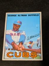 #87 Vintage 1967 GEORGE ALTMAN CHICAGO CUBS  TOPPS VINTAGE BASEBALL CARD