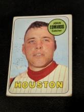 1969 Topps #186 John Edwards Houston Astros Vintage Baseball Card