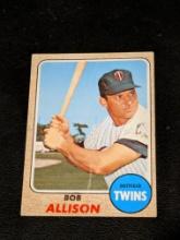 1968 Topps Baseball #335 Bob Allison Minnesota Twins Original Vintage