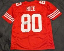 Jerry Rice autographed jersey with COA