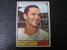 1961 TOPPS #33 GARY GEIGER RED SOX VINTAGE