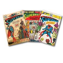 Three Vintage Superman DC Comics