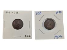 Lot of 2 - 1909 VDB Cents Pennies