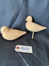 Pair Wooden Shore Bird Decoys