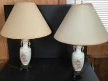 Vintage Urn Style Table Lamps, set of 2