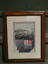 Flotte Riunite Geneva Italy Lines Framed Curise Ship Advertisement