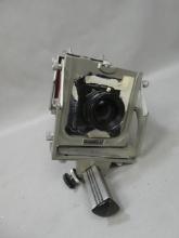 Graflex Graphic View 4x5 Large Format Camera With Red Bellows w/ 210mm Lens