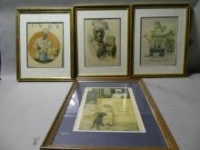Lot 4 Vintage Framed Cream of Wheat Advertisements
