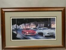 Ken Eberts Fourth Street Encounter Pencil Signed Lithograph