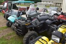 Black and grey Polaris Sportsman 700 twin ATV