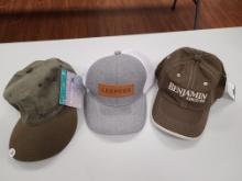 Mixed lot of Airgun Company Ball Caps: Benjamin, Leapers, Remington