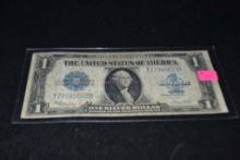 1923 $1 "no Motto" Large Bill Silver Certificate