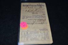 Receipt For Delivery Of A Bike In Pocahontas, Va 03/10/1911