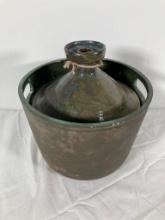 Studio Pottery Bean Pot With Lid