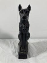 Carved Bast Egyptian Cat Statue