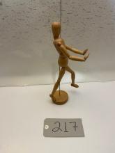 13 in Talll Articulated Wooden Model for Artists or Decoration, No Damage Noted and Works Properly