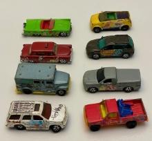 Lot of 8 Sponge Bob Square Pants Themed Match Box Model Toy Cars, Various Makes