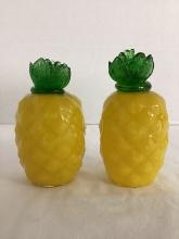 Pair of Art Glass Pineapples