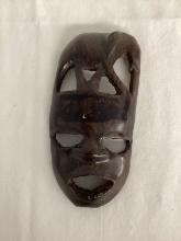 Carved Wood Tribal Mask Wall Hanging