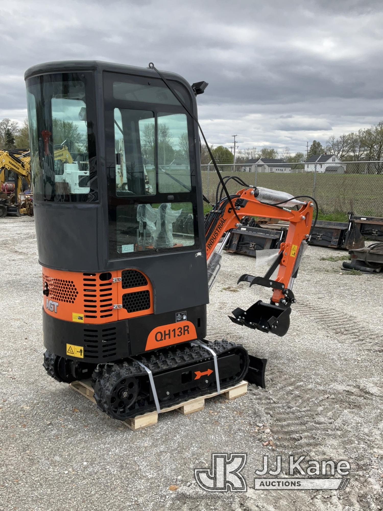 (Hawk Point, MO) 2024 AGT QH13R Mini Hydraulic Excavator New/Unused.