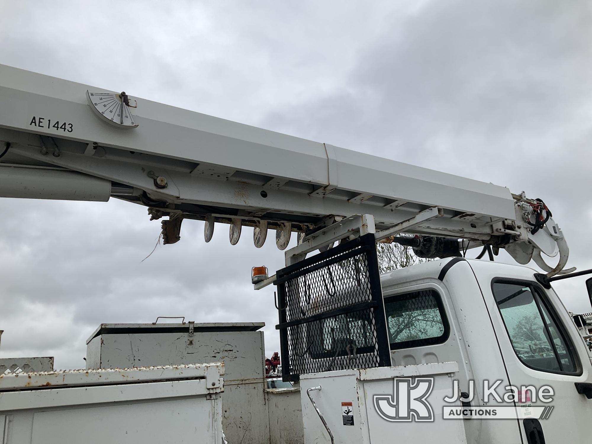 (Kansas City, MO) Altec DC47-TR, Digger Derrick rear mounted on 2013 Freightliner M2 106 Utility Tru