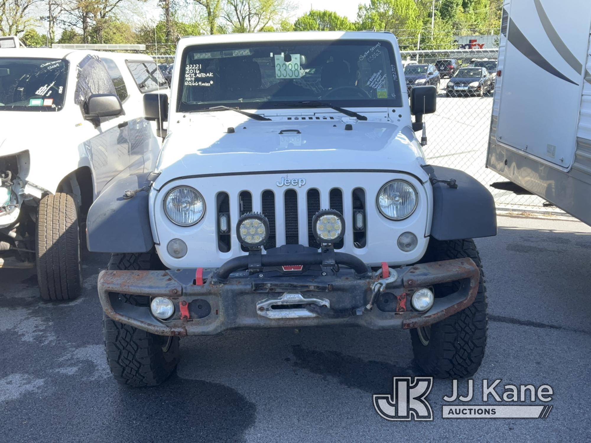 (Chester Springs, PA) 2016 Jeep Wrangler 4x4 4-Door Sport Utility Vehicle Former Security Vehicle, N