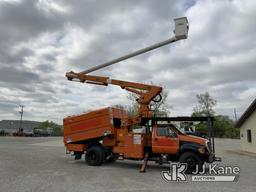 (Fort Wayne, IN) Altec LR760E70, Over-Center Elevator Bucket Truck mounted behind cab on 2013 Ford F
