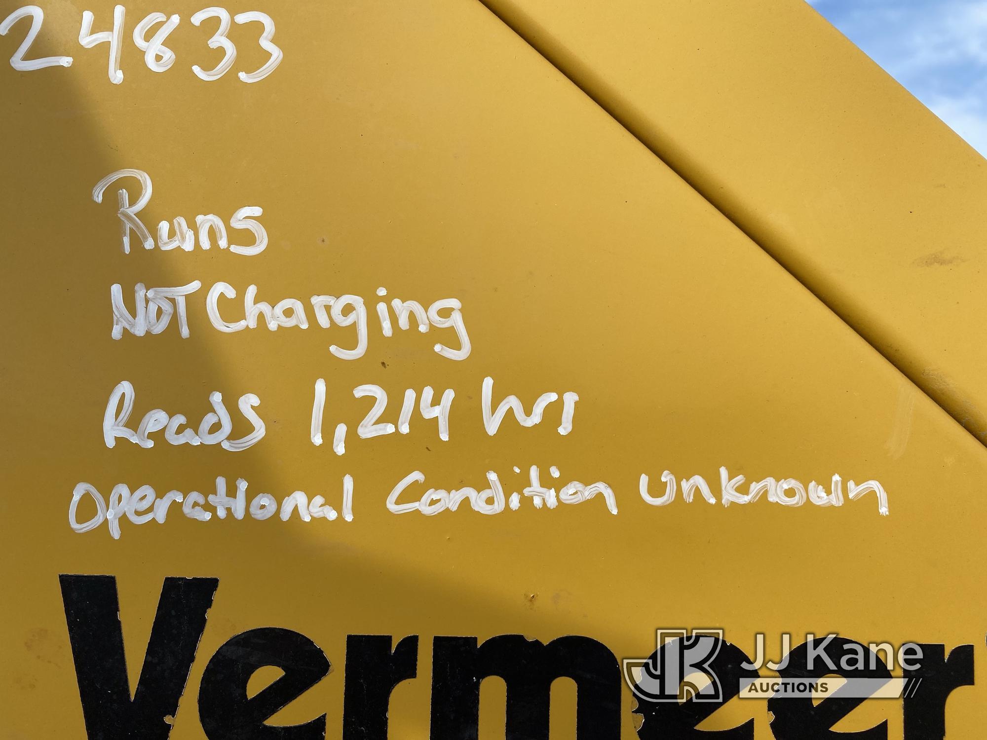 (Plymouth Meeting, PA) 2018 Vermeer VX50-500 Vacuum Excavation Unit, Trailer Mtd. Runs, Not Charging