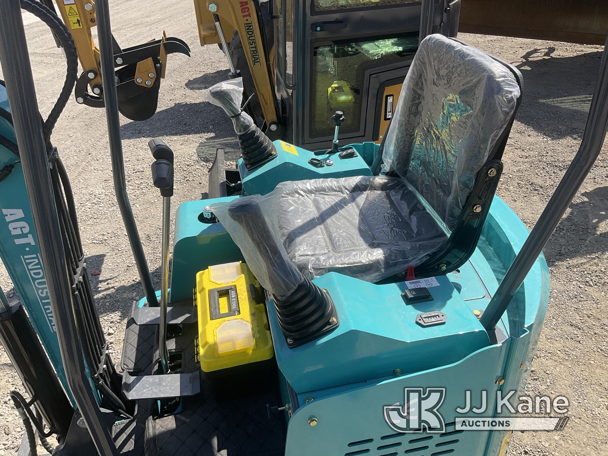 (Jurupa Valley, CA) 2024 AGT H15 Mini Hydraulic Excavator, bkt, ripper, 2 ft 8 in. stick, aux hyd, d