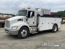 2019 Kenworth T370 Mechanics Service Truck Runs & Moves, Crane & Air Compressor Operates) (Check Eng