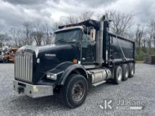 2014 Kenworth T800 Dump Truck Not Running, Dump Operation Condition Unknown, Fire Damage, Rust & Bod