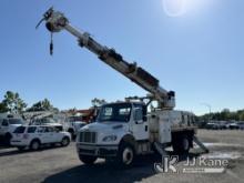 Altec DC47-TR, Digger Derrick rear mounted on 2018 Freightliner M2 106 Flatbed/Utility Truck Runs, M