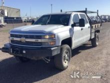 (Phoenix, AZ) 2015 Chevrolet Silverado 3500HD 4x4 Crew-Cab Flatbed/Dump Truck Runs & Moves) (Check E
