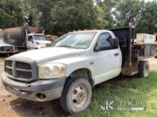 2005 Dodge Ram 3500 Flatbed Truck Runs & Moves) (Jump to Start, Check Engine Light On, ABS Light On,