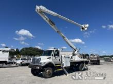 Altec AM900, Bucket Truck rear mounted on 2006 International 7300 4x4 Flatbed Truck Runs, Moves, & U