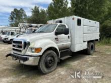 (Jacksonville, FL) 2013 Ford F650 Chipper Dump Truck (Not Running, Condition Unknown,  Check Engine