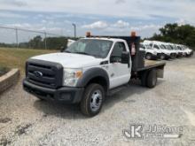 2014 Ford F450 Flatbed Truck Not Running, Condition Unknown, Body Damage