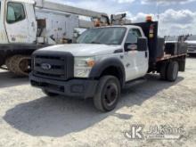 2015 Ford F450 Flatbed Truck Runs) (Does Not Move, Trans Issues, Condition Unknown, Body Damage