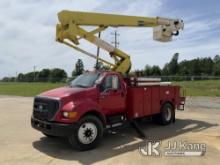 HiRanger TL50M, Articulating & Telescopic Material Handling Bucket Truck mounted behind cab on 2007 