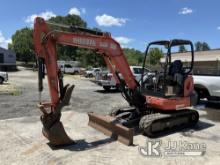 (Charlotte, NC) 2016 Kubota KX040-4 Mini Hydraulic Excavator Runs, Moves & Operates